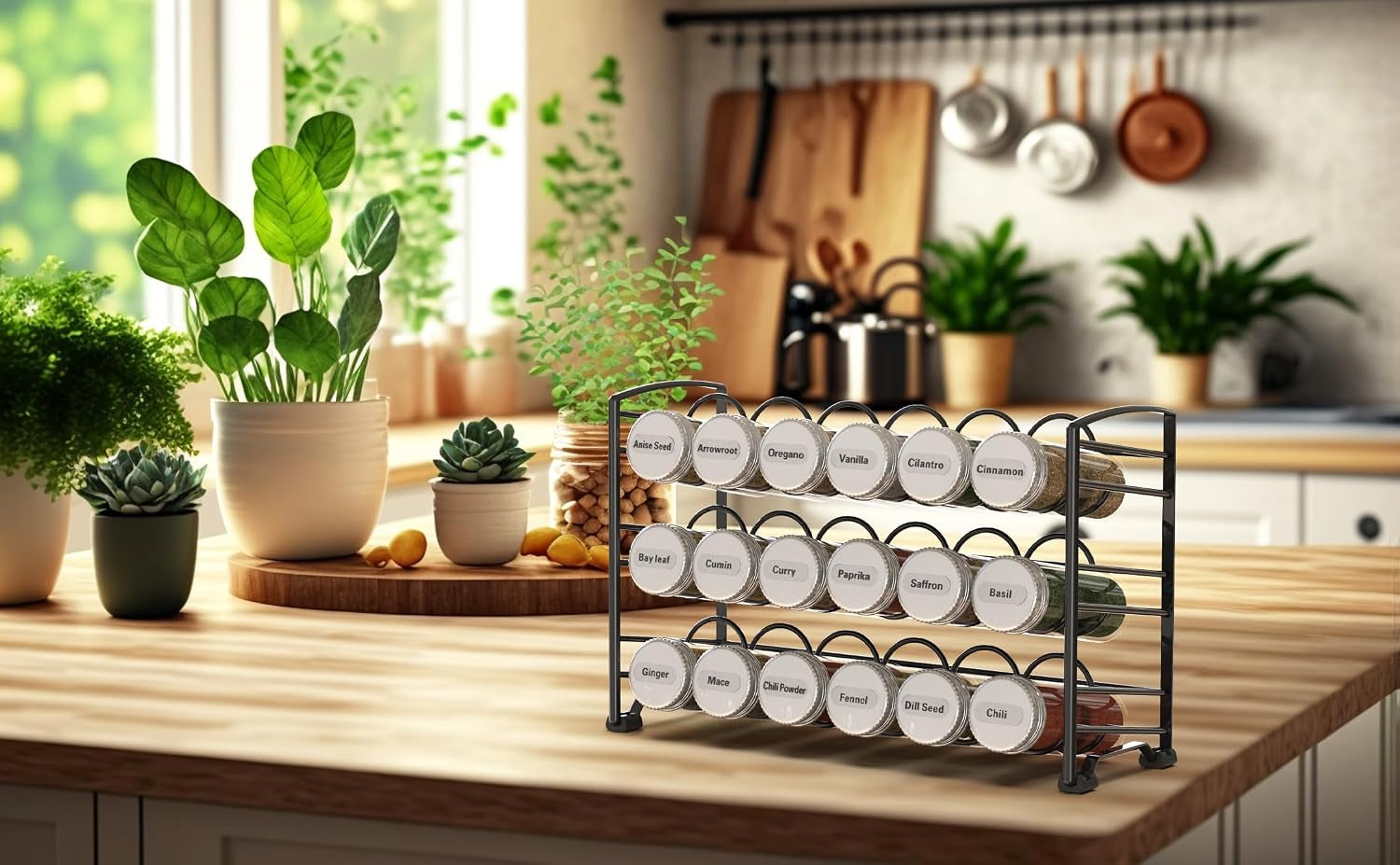 spice-rack-stand-holder-with-18-bottles-and-48-labels-black