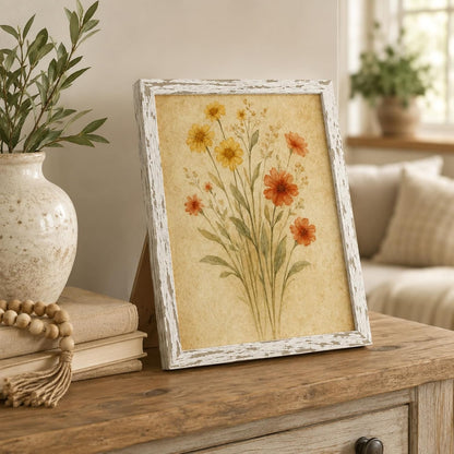 11X14 Rustic Farmhouse Picture Frame, Distressed White, 1 Pack6
