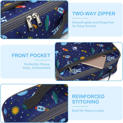 Kids Lunch Box Insulated Soft Bag Mini Cooler Back to School Thermal Meal Tote Kit for Girls, Boys, Astronaut5