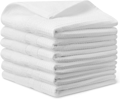 Organic Cotton Waffle Weave Kitchen Dish Towels, Ultra Absorbent, Quick Drying, Lint-Free, 15 X 25 Inches, 6-Pack1