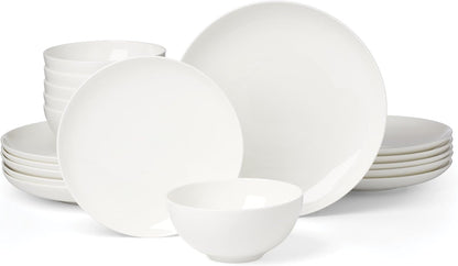 Studio 1414 Coupe Bone China 18-Piece Dinnerware Set for 61