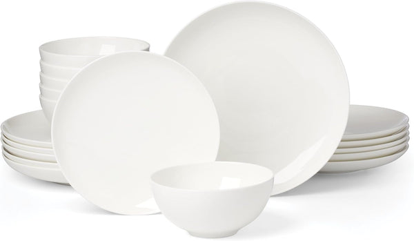 Studio 1414 Coupe Bone China 18-Piece Dinnerware Set for 61