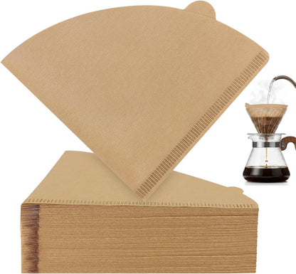 200Pcs Cone Coffee Filters #2, Unbleached Size 02 Coffee Filter | Disposable Natural Paper Filters 2-4 Cup, 02 Cone Filters Compatible with Pour over and Drip Coffee Maker1