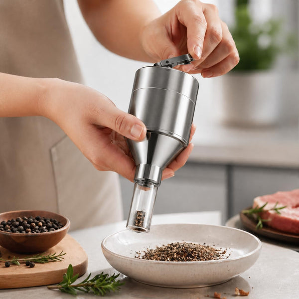 Kitchen Spice Grinder Set | Superfine Grinding | Precision Hand Mill for Consistent Coarse to Fine Grinds - Pepper Grinder Kit7
