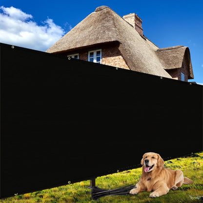 4'×50' Privacy Fence Screen 170GSM Heavy Duty Mesh Shade Net for Garden Backyard Wall Decor, Black1