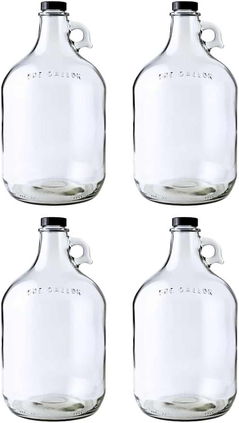 1-gallon-glass-jug-4-pack-with-polyseal-caps-128-oz-laundry-container-clear-glass-jugs-with-lids-1-gallon-for-water-juice-syrups-and-household-storage-with-sturdy-handles-and-reusable-design