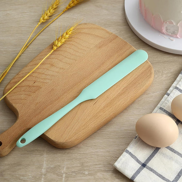 4 Pcs Silicone Jar Spatula Set - Long Handle Sourdough Scraper, Skinny Spatula for Jars, Bottles, and Containers, Non-Stick Heat Resistant Cake Cream Spatulas5