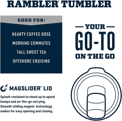 Rambler 30 Oz Stainless Steel Vacuum Insulated Tumbler W/ Magslider Lid, Black4