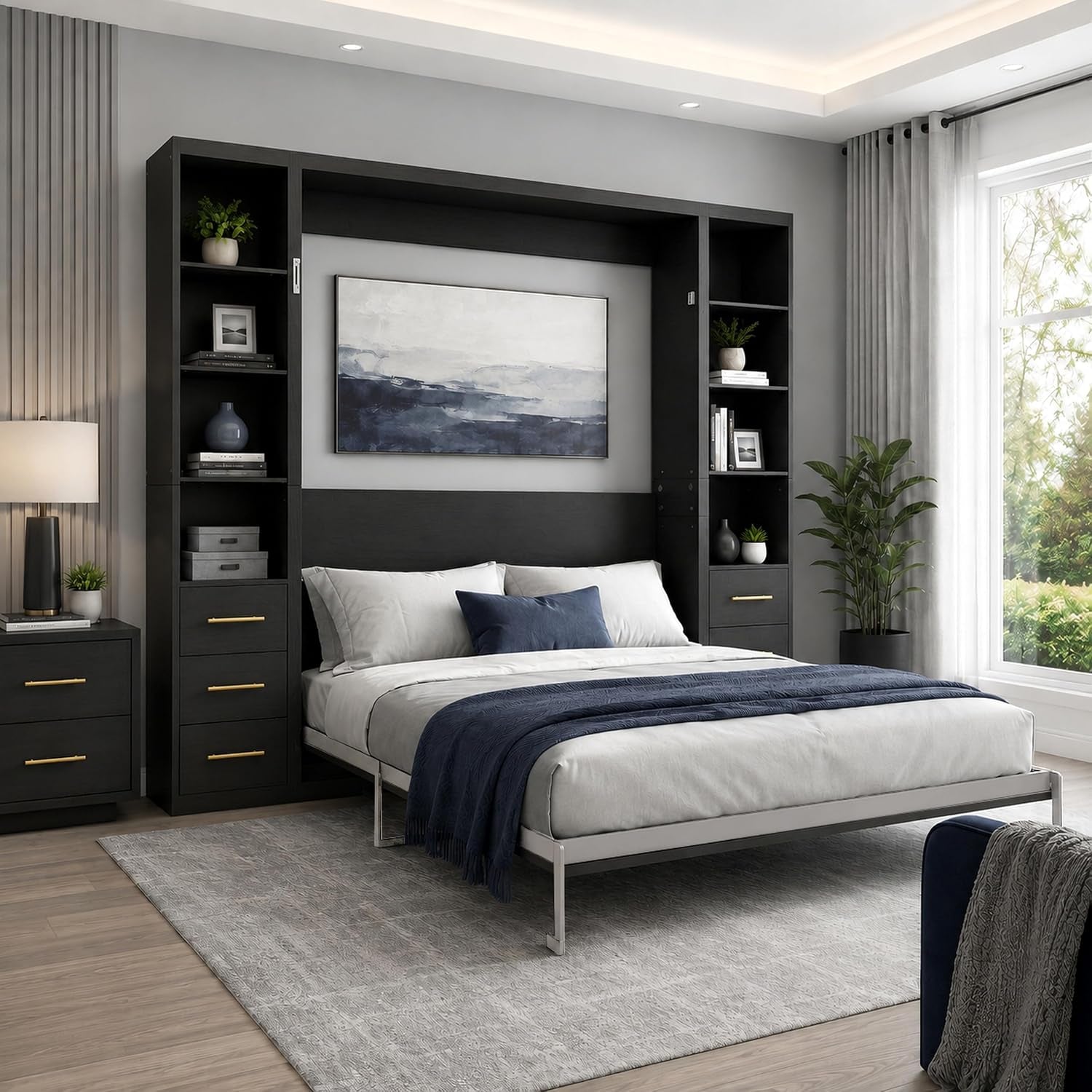 queen-murphy-bed-with-storage-integrated-desk-side-cabinets-and-drawers