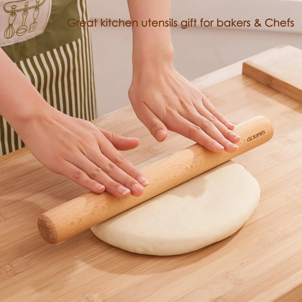 wood-rolling-pin-small-dough-roller-for-pasta-cookies-pie-pizza-chapati-fondant-rolling-pins-for-baking-bread-making-tools-and-supplies-11-x-1-38-inches