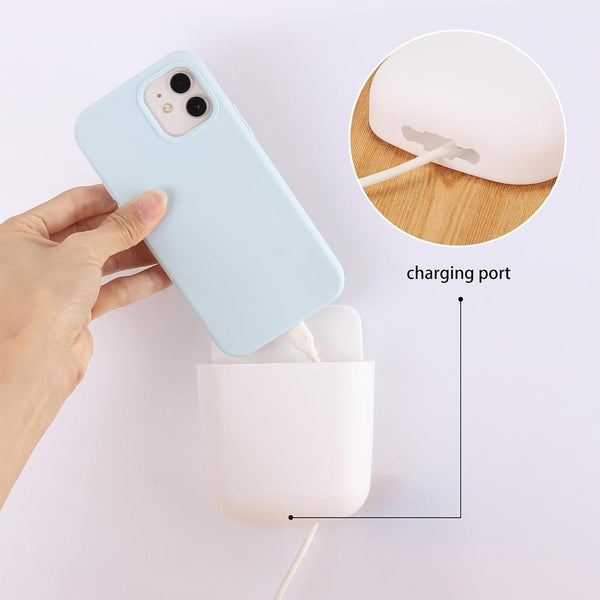 1Pcs Wall-Mounted Storage Box Space-Saving Wall Organizer for Phone Remote Small Items Creative Hanging Storage Easy Install No Electricity Needed(White)4