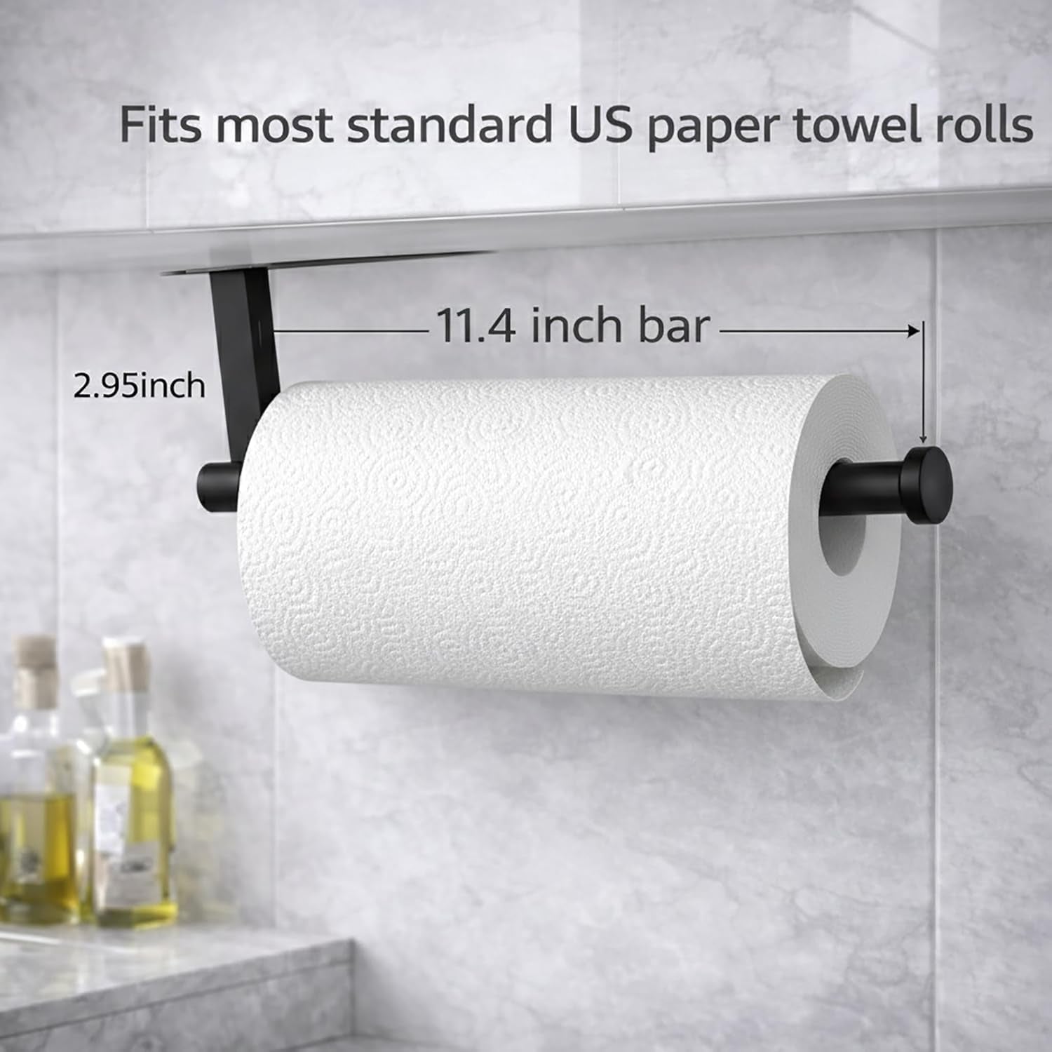 paper-towel-holder-self-adhesive-or-screw-mounting-black-wall-mount-sus304-stainless-steel-paper-towel-holder-under-cabinet-for-kitchen-counter-cabinet-bathroom