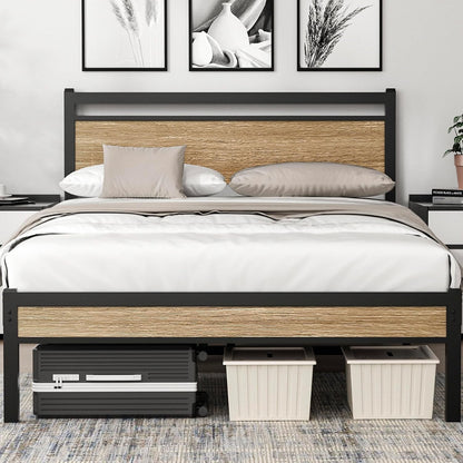 Easy Install 16 Inch Full Size Bed Frame with Headboard&Footboard7
