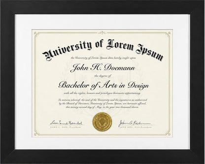 11X14 Diploma Frame with Shatter-Resistant Glass - Use as 8.5X11 Frame with Mat or Display 11X14 Documents without Mat - Certificate Frames with Engineered Wood for Wall Display - Black1