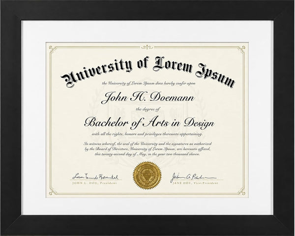 11X14 Diploma Frame with Shatter-Resistant Glass - Use as 8.5X11 Frame with Mat or Display 11X14 Documents without Mat - Certificate Frames with Engineered Wood for Wall Display - Black1