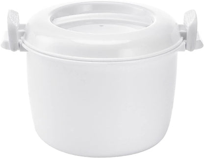Microwave Rice Cooker Small 1-2L Portable Food Grade Container for Rice Vegetables Soups Noodles Multifunctional Microwaveable Cooker1