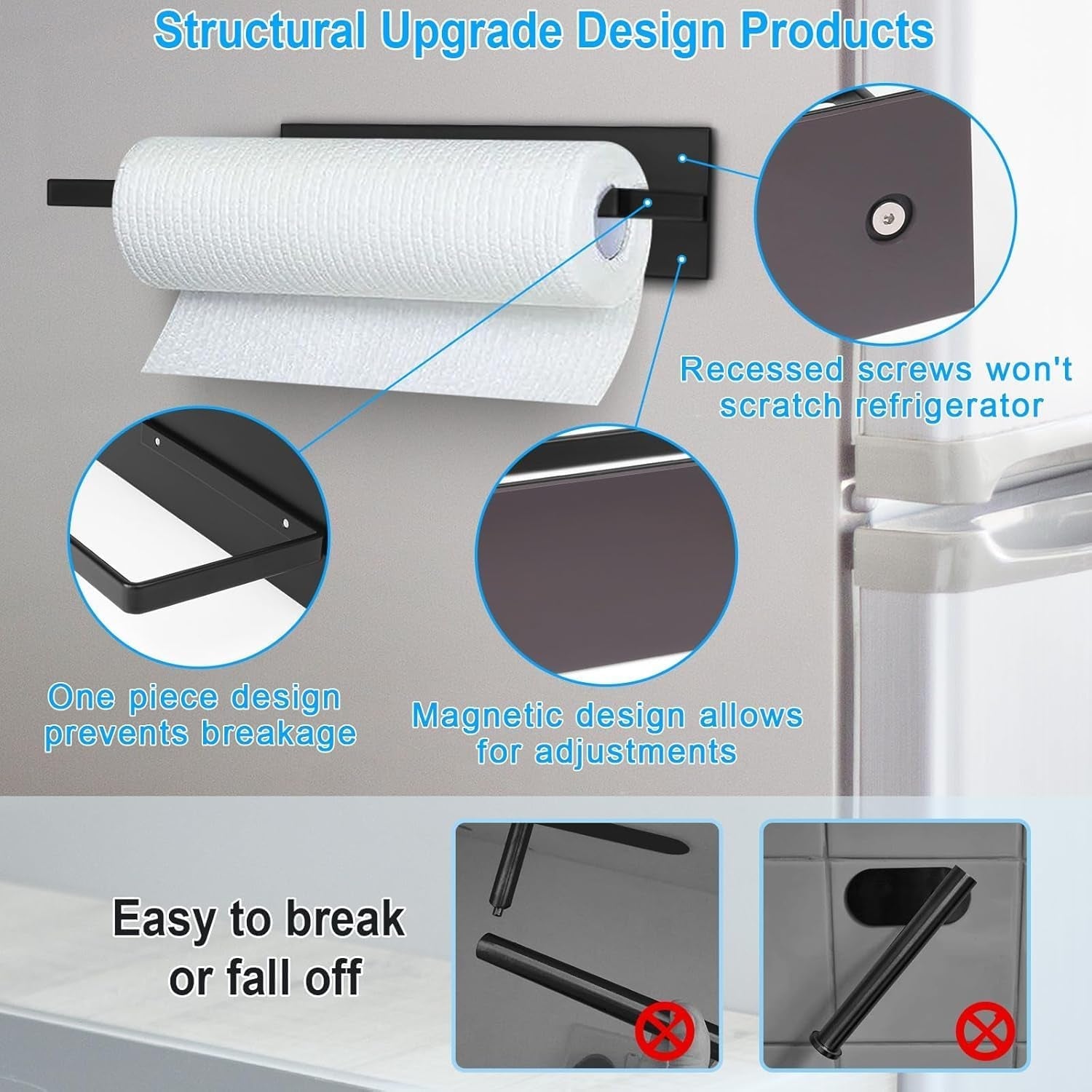 black-paper-towel-holder-magnetic-paper-towel-holder-for-fridge-toilet-paper-roll-holder-magnet-towel-rack-wall-mount-fridge-organizer-for-paper-towels-rolls-bathroom-pantry-rv-kitchen-storage