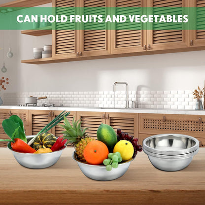 12 Pcs Stainless Steel Mixing Bowls Bulk, 9.45 X 3.15 Inch6