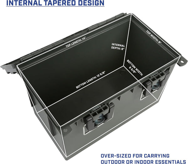 XL Ammo Box Made in USA, Stackable Lockable Ammo Storage Box4
