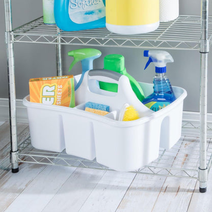 Divided Ultra Caddy, Plastic Portable Organizer, White, 12-Pack6