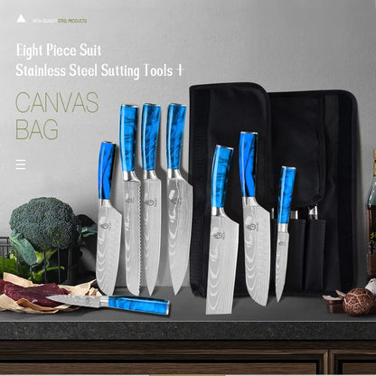 Knife Set, 14Pcs Japanese Knives Set, Multiple Colour Premium German Stainless Steel Chef Knife Set5