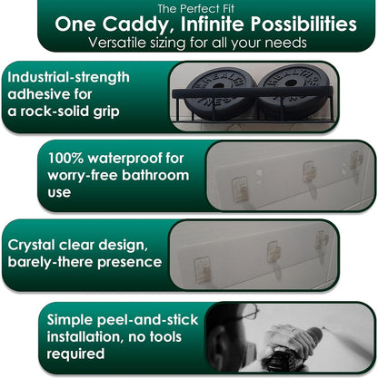 Shower Caddy Adhesive Strips - 2 Pack Replacement for Shower Shelf3
