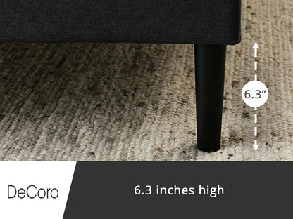 Mornington Upholstered Platform Bed Frame, Dark Gray, Full Size8