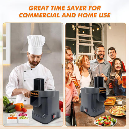 Electric Vegetable Dicer Chopper Commercial Food Processor 3 Blades | Heavy Duty Food Cuber, Stainless Steel Blades, with Clean Tools, for Fruit Potato Onion Carrot, for Home Restaurant 100W 110V6