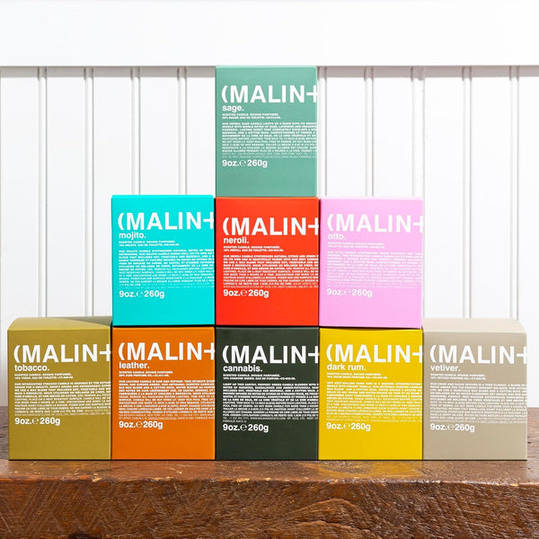 MALIN+GOETZ 9Oz Scented Candle | Hand-Poured Soy Wax with Unique Fragrance Blends | Clean-Burning, Vegan & Cruelty-Free | Bergamot, Sage, Otto, Tomato, Strawberry, Cannabis, Dark Rum & Leather7