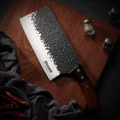 Meat Cleaver Chopping Knife -Butcher Knife with Forged Texture4