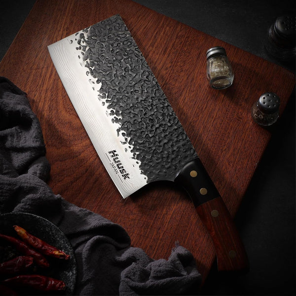 Meat Cleaver Chopping Knife -Butcher Knife with Forged Texture4