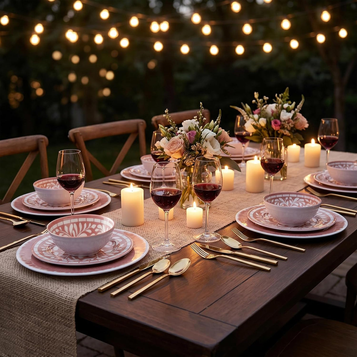 melamine-dinnerware-sets-12-pcs-plates-and-bowls-set-light-pink