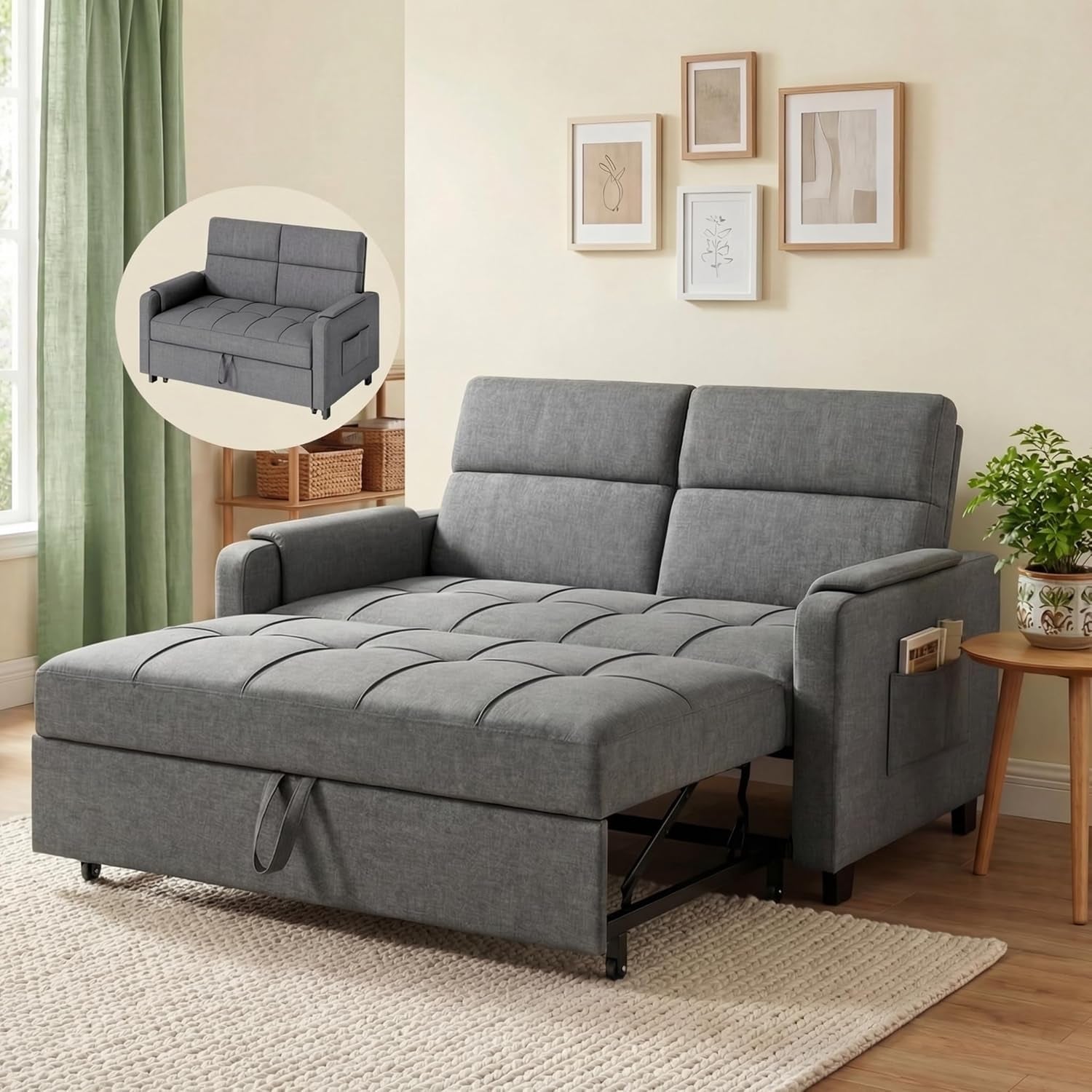 convertible-sofa-bed-modern-couch-bed-small-loveseat-sleeper-grey