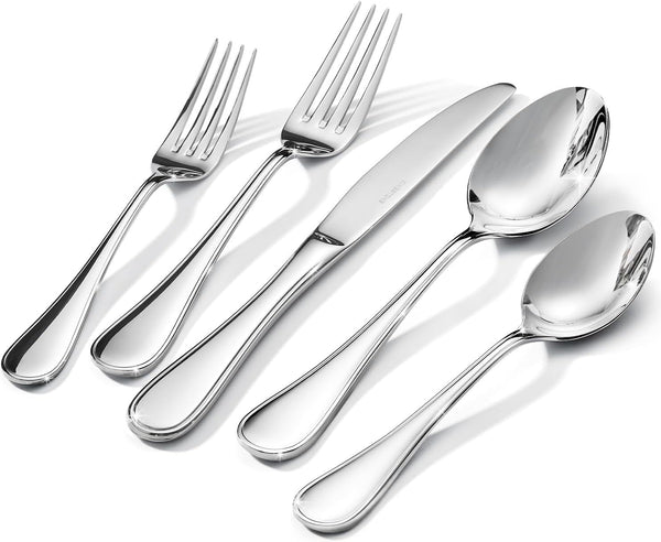 18/10 Stainless Steel Silverware Set for 4, 20 Piece Teardrop Flatware Set |  Heavy Cutlery Set, Mirror Polished Knives Forks and Spoons Utensils, Dishwasher Safe for Home Kitchen Wedding1