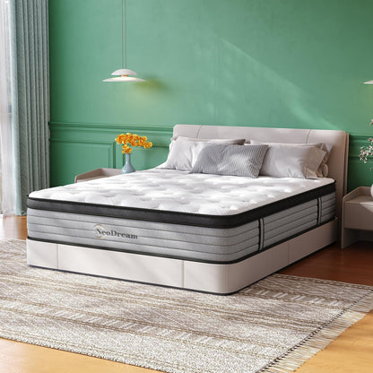 Queen Mattress, 12 Inch Hybrid Matress with Memory Foam & Individual Pocket Springs, Queen Size Mattress in a Box, Pressure Relief, Edge Support, Motion Isolation2