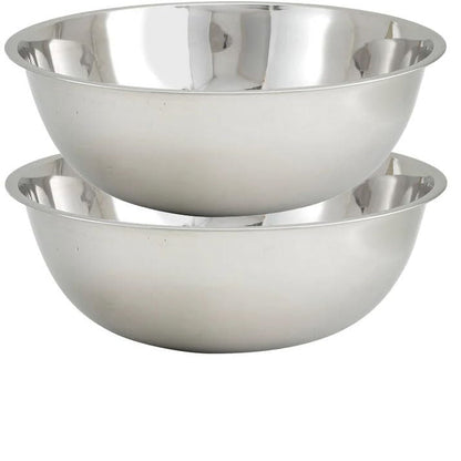 Heavy Duty Mixing Bowl 30 Quart All-Purpose Mixing Bowls for Home and Commercial Use - Best Prep Bowls for Cake Mixtures, Dough’S, Salads, Pastas, Dressings Stainless Steel - 2 Pack1