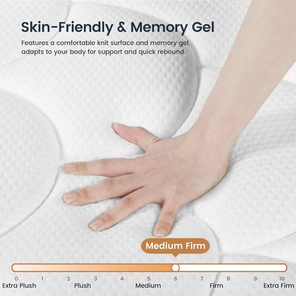 Luxury Full Size Mattress 8 Inch, Hotel Level Hybrid Mattress Full Size Bed in a Box, Gel Memory Foam & 7-Zone Ergonomics Targeted Support, Certipur-Us, Teens, Singles, Guest Rooms, 365-Trials5