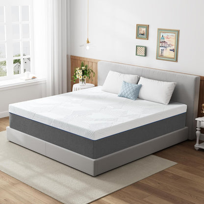 12 Inch Full Mattress, Memory Foam Mattress in a Box, Medium Firm Plush Top for Pressure Relief and Motion Isolation,Dark Gray1