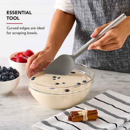 Kitchenaid Spoon Spatula with Curved Edges and Stainless Steel Handle, Nonstick Safe, Durable, Dishwasher Safe3