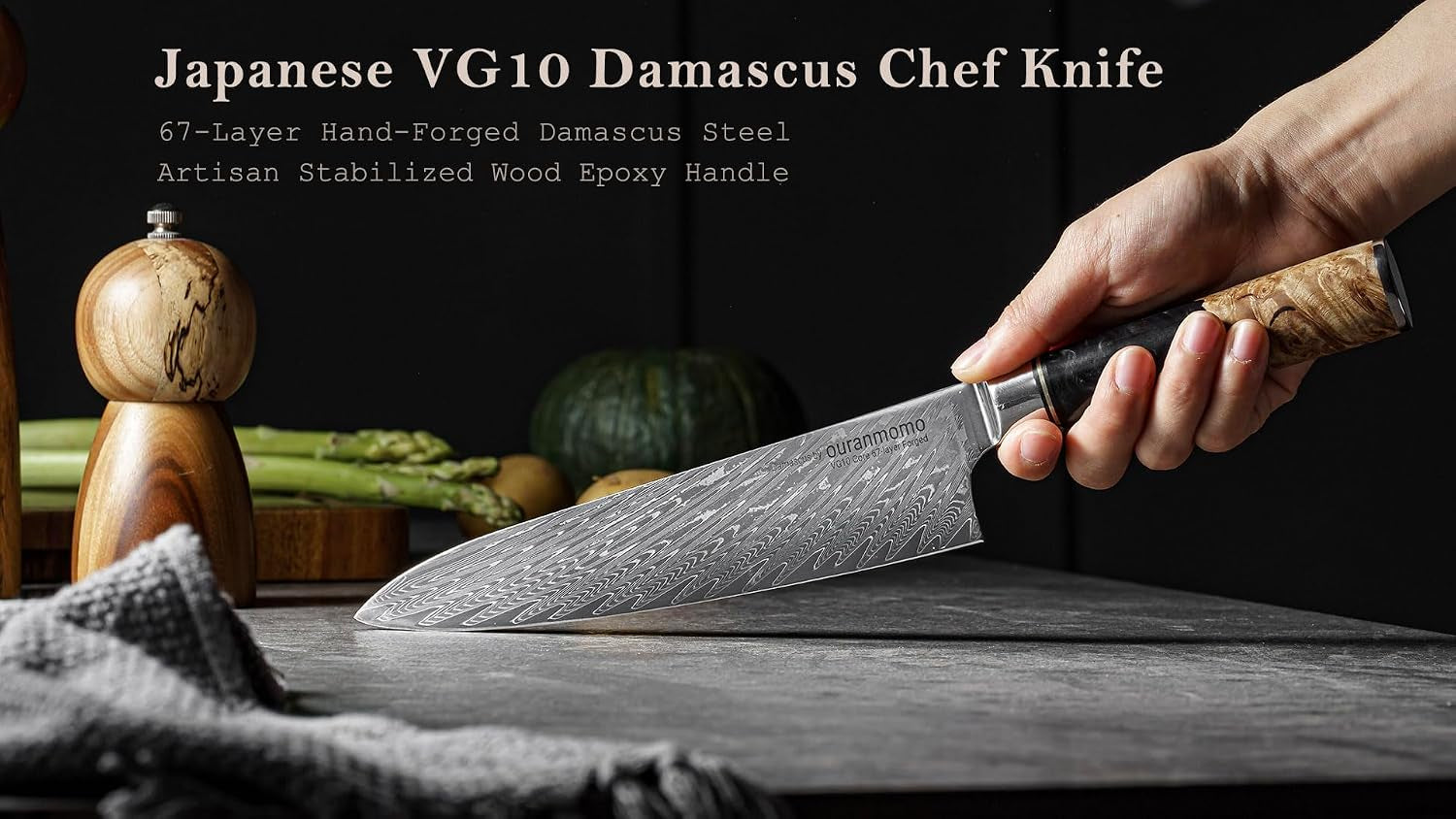 8-inch-damascus-chef-knife-with-stabilized-wood-epoxy-handle
