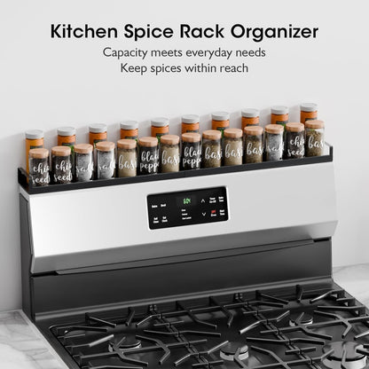 30" Adjustable Magnetic Stove Top Shelf, Matte Black | Expandable Spice Rack with Strong Magnetic Hold for Seasoning Storage and Kitchen Counter Organization7