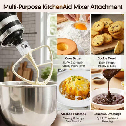 Coated Flat Beater Replacement for Kitchenaid 4.5-5Qt Tilt-Head Stand Mixer6