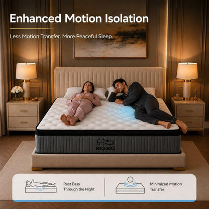 Queen Mattress 14 Inch Hybrid Mattress in a Box, Upgraded Memory Foam Pocket Springs for Superior Motion Isolation, Pressure Relie Deep Sleep Cooling Bed, Breathable Removable Cover7
