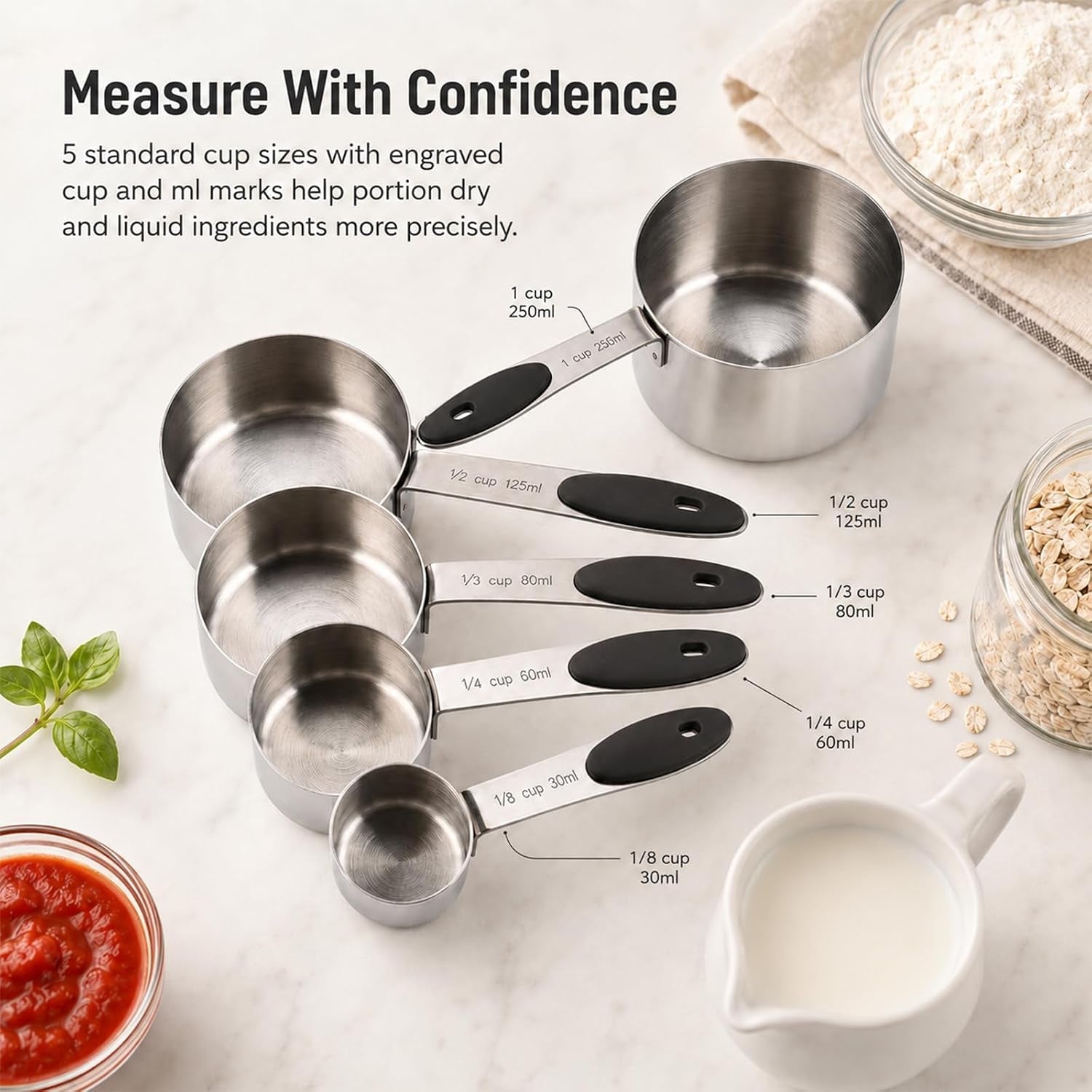 5-piece-stainless-steel-measuring-cups-with-non-slip-handles-kitchen-measuring-cups-for-dry-liquid-ingredients-cooking-baking-1-8-1-4-1-3-1-2-1-cup-black