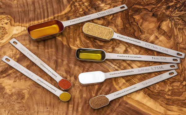Stainless Steel Measuring Spoons Set for Dry or Liquid - Fits in Spice Jars - Set of 76