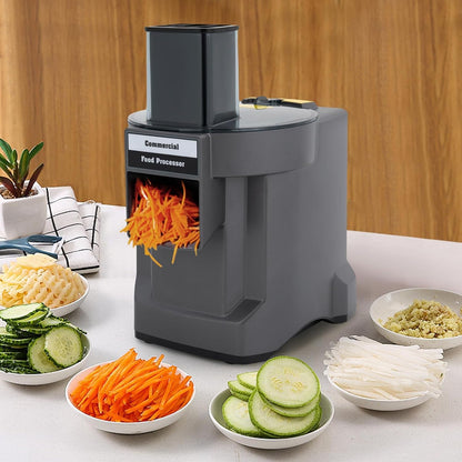 110V 110W Electric Vegetable Chopper 3-In-1 Commercial Food Processor with 3 Blades Heavy-Duty Electric Slicer Dicer for Kitchen Restaurant & Food Prep Industrial Meat Grinder8