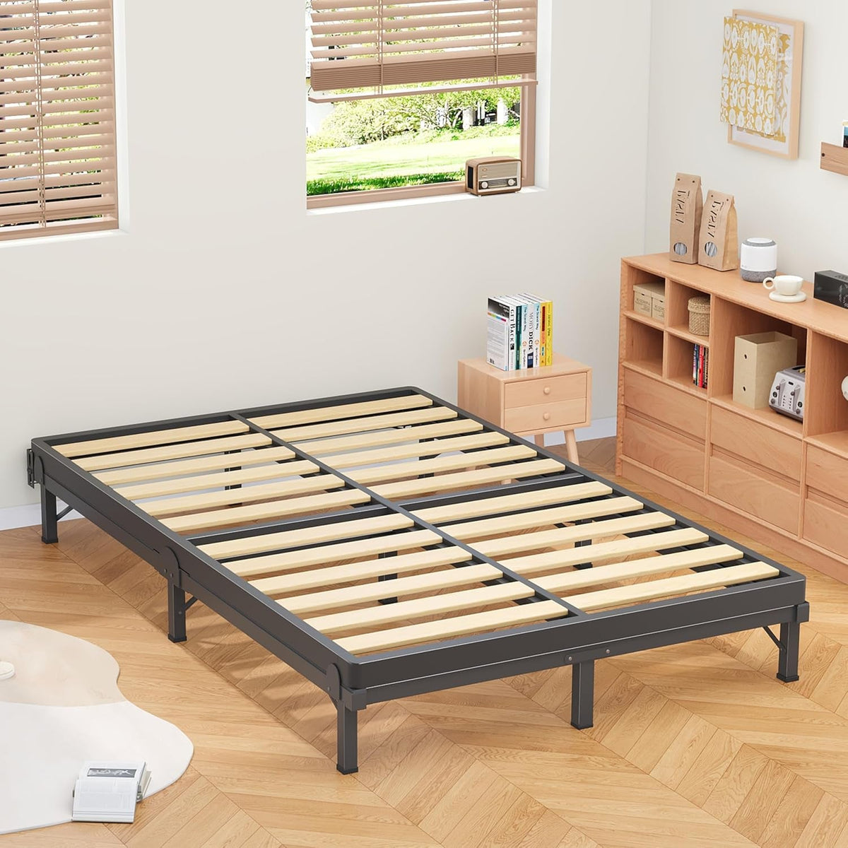 metal-bed-frame-king-8-inches-for-box-spring-9-legs-support-basics