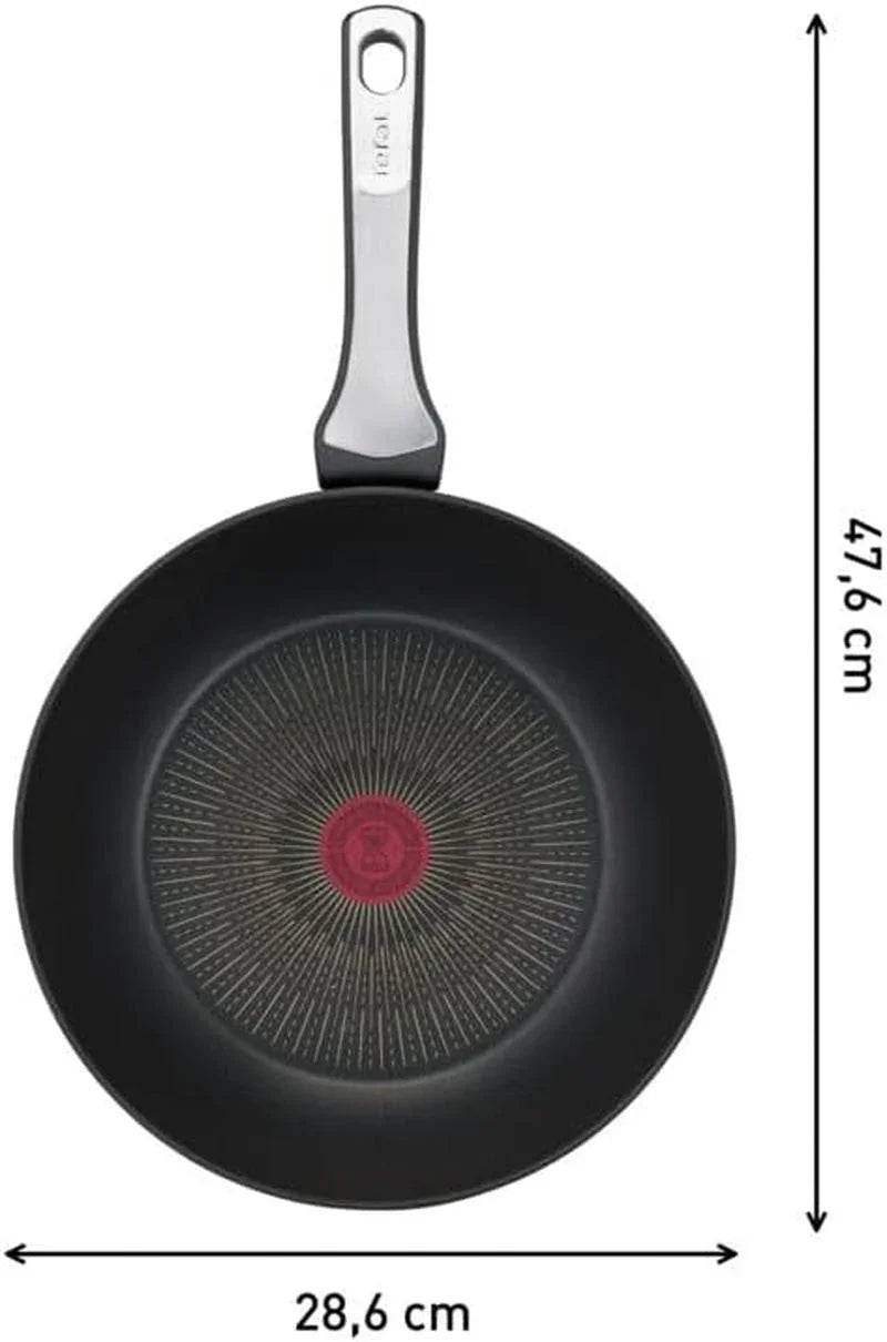 tefal-unlimited-on-premium-cookware-28-cm-wok-pan-uks-longest-lasting-non-stick-frying-pan-heat-indicator-induction-hob-compatible-dishwasher-safe-aluminium-black-g25919az