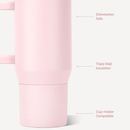 Traveler 20Oz Kids Insulated Tumbler with Handle, Pink Sand3