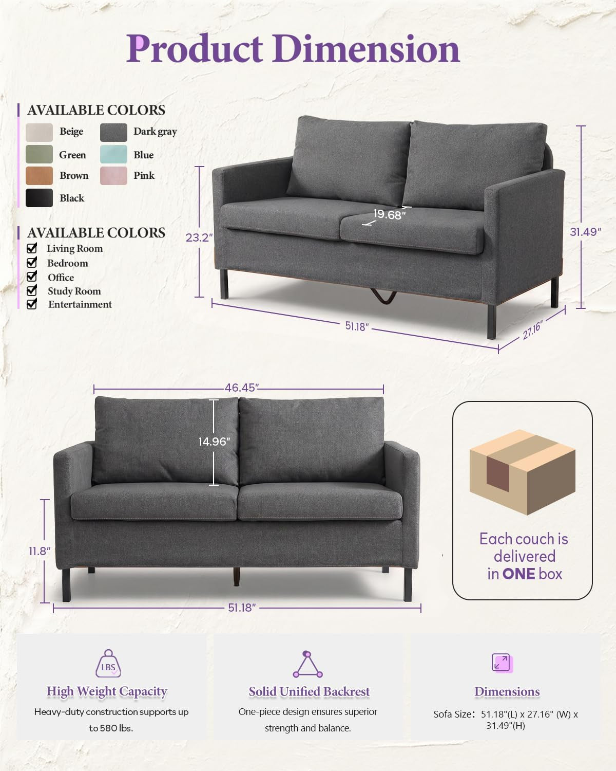 51-dark-grey-small-couch-loveseat-2-seater-linen-sofa